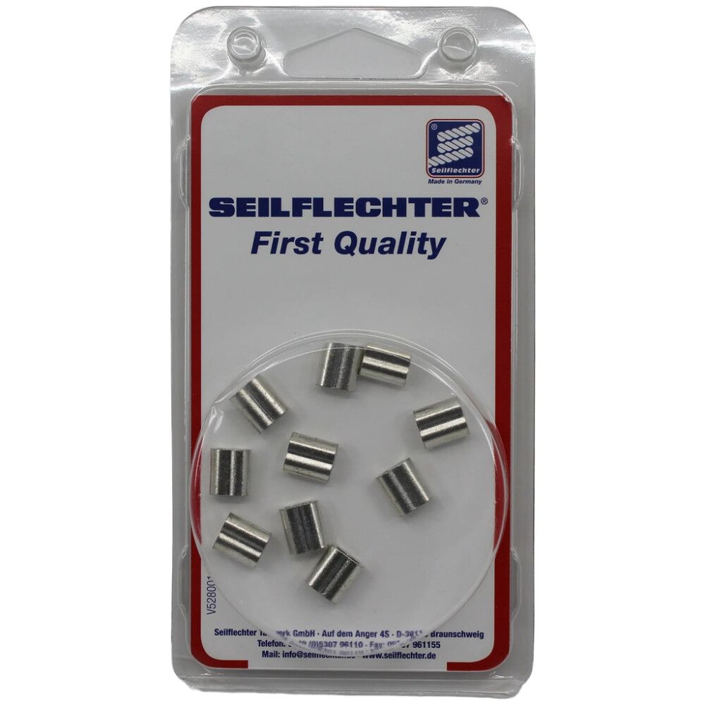Presshülss Seilflechter tsingitud vask 2,5 mm 10 tk