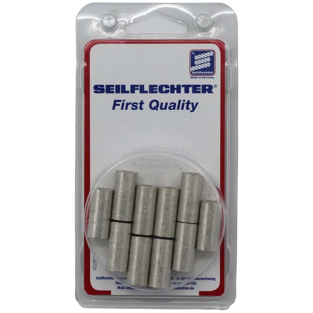 Presshülss Seilflechter tsingitud vask 5,0 mm 10 tk