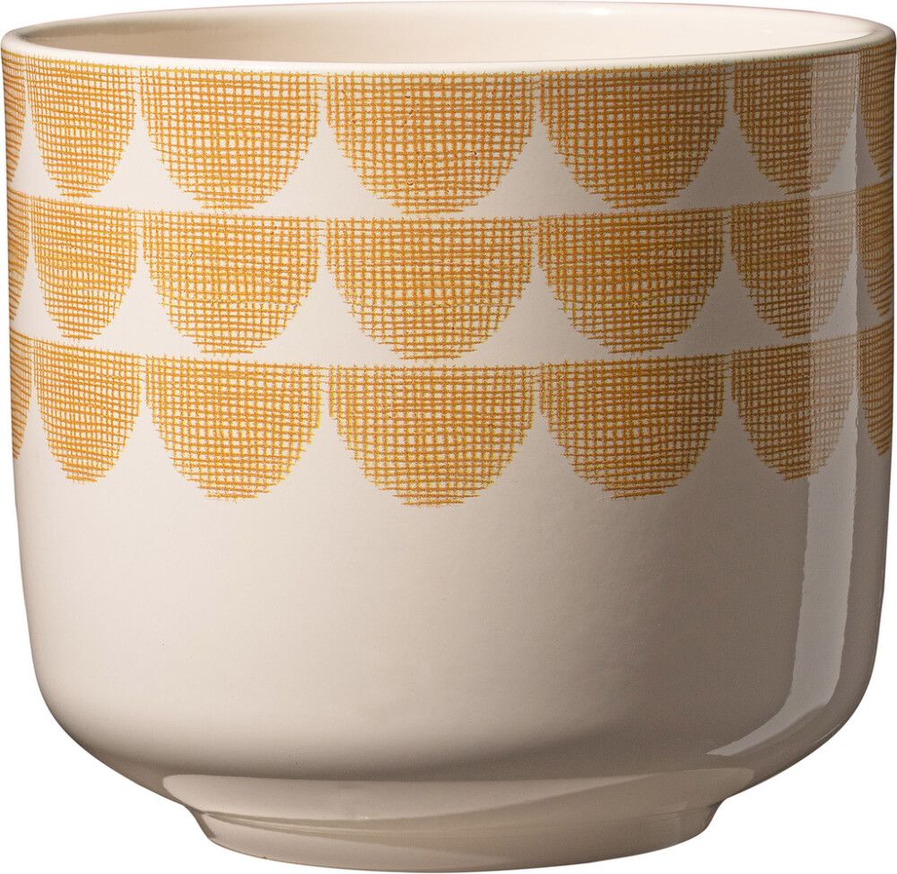 Ümbrispott Bari Retro Ø 13 cm, beežkollane
