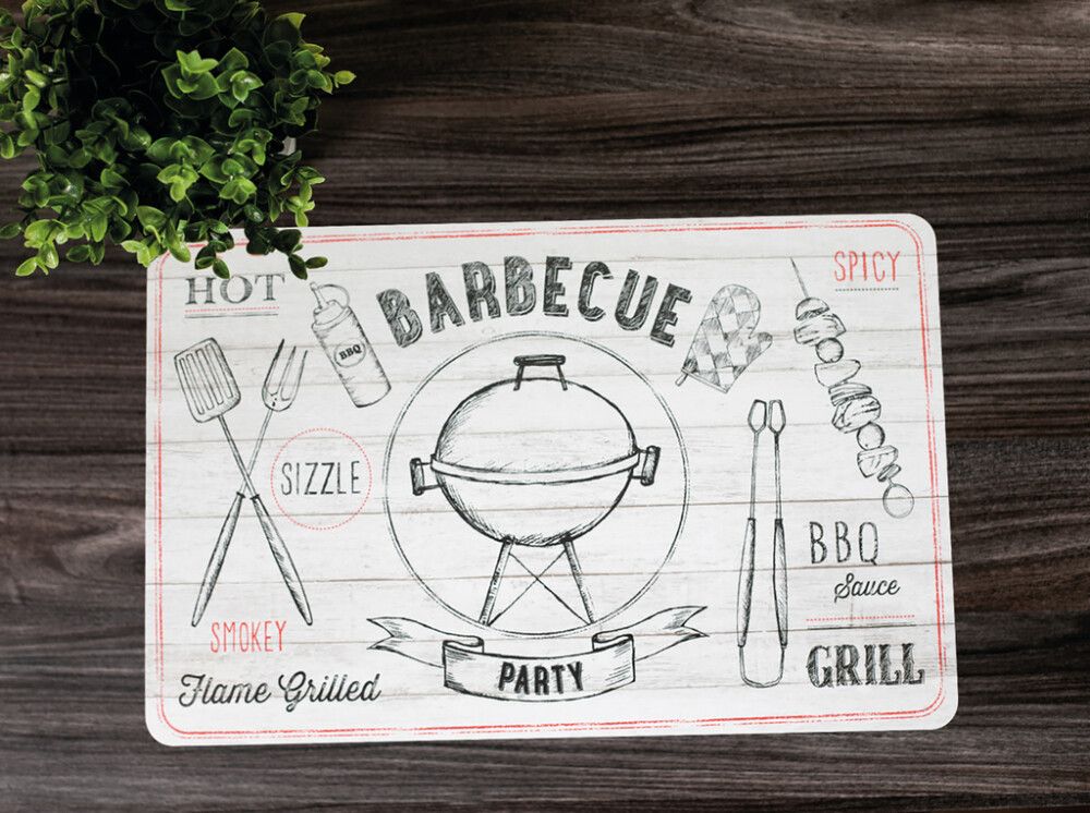 Taldrikualus Rio Barbecue 44 x 29 cm Valge