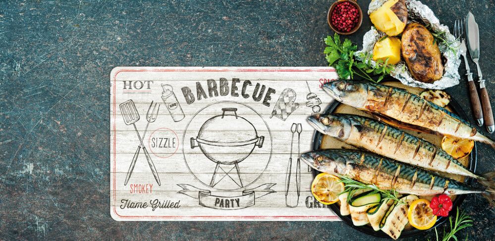 Taldrikualus Rio Barbecue 44 x 29 cm Valge