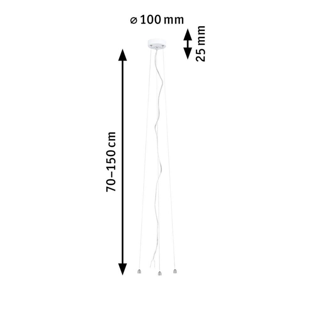 Riputuskomplekt  Paulmann  Volea valge 70-150 cm Valge