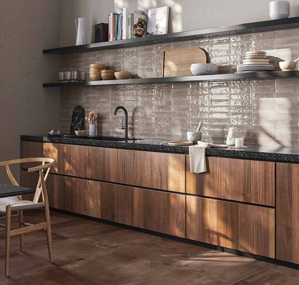 Seinaplaat Bayker Raku Grigio Ferro 6 x 25 cm