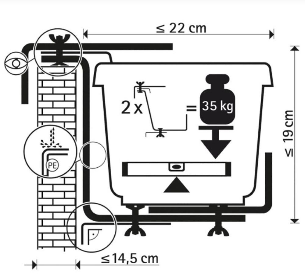Rõdukasti hoidja Geli mudel A, betoon