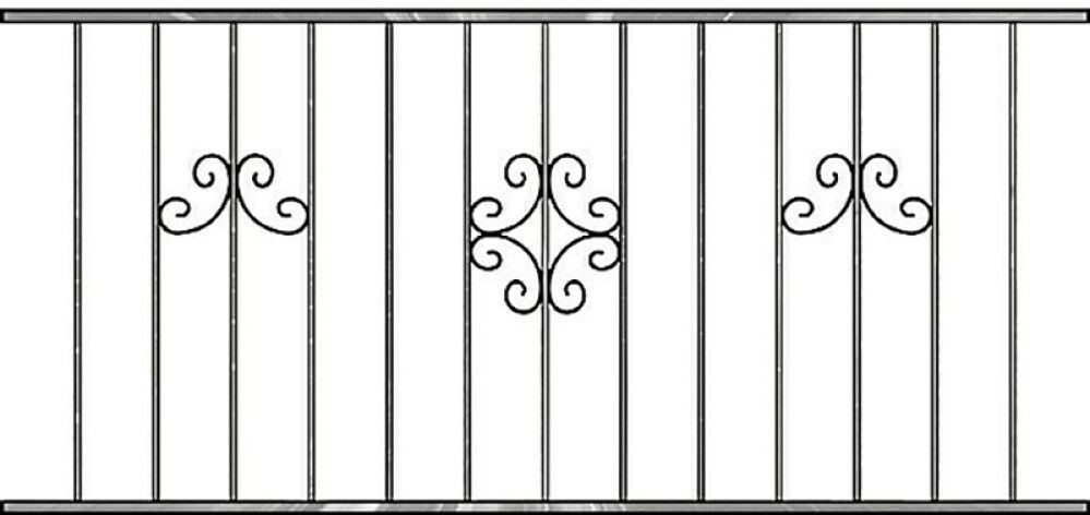 C-kaar Deutsche Metall 60 x 95 mm