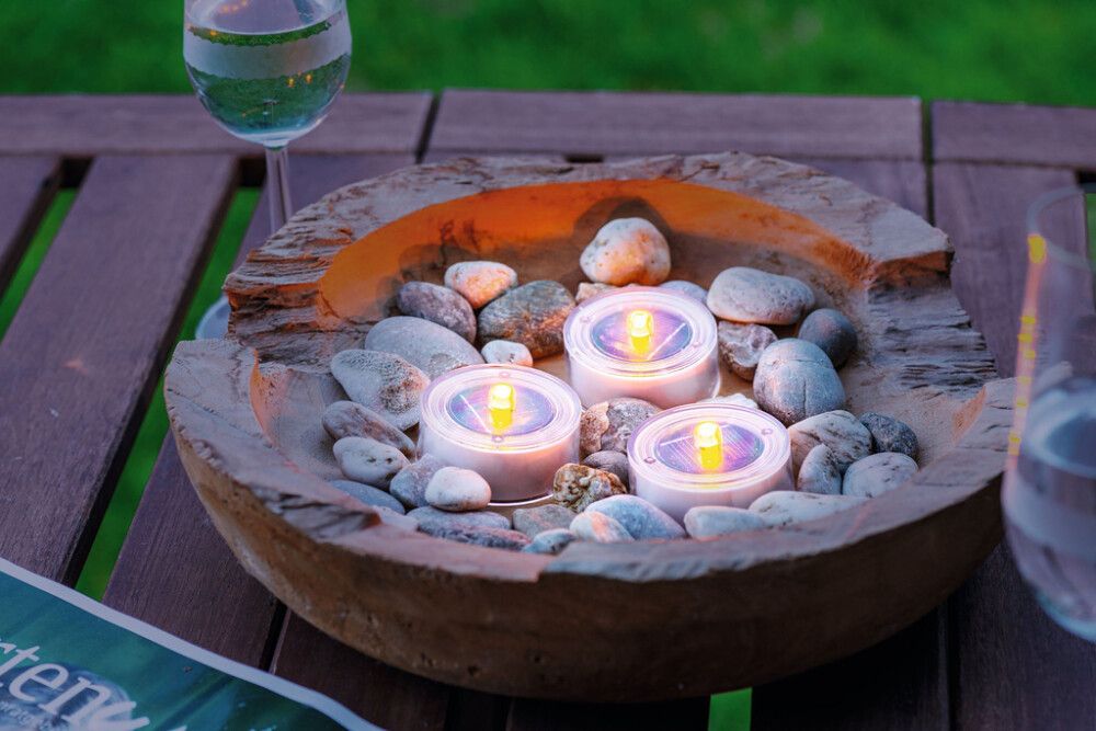 Päikesepatareiga LED-teeküünlad Ø 5,2 cm 3 tk/pakk