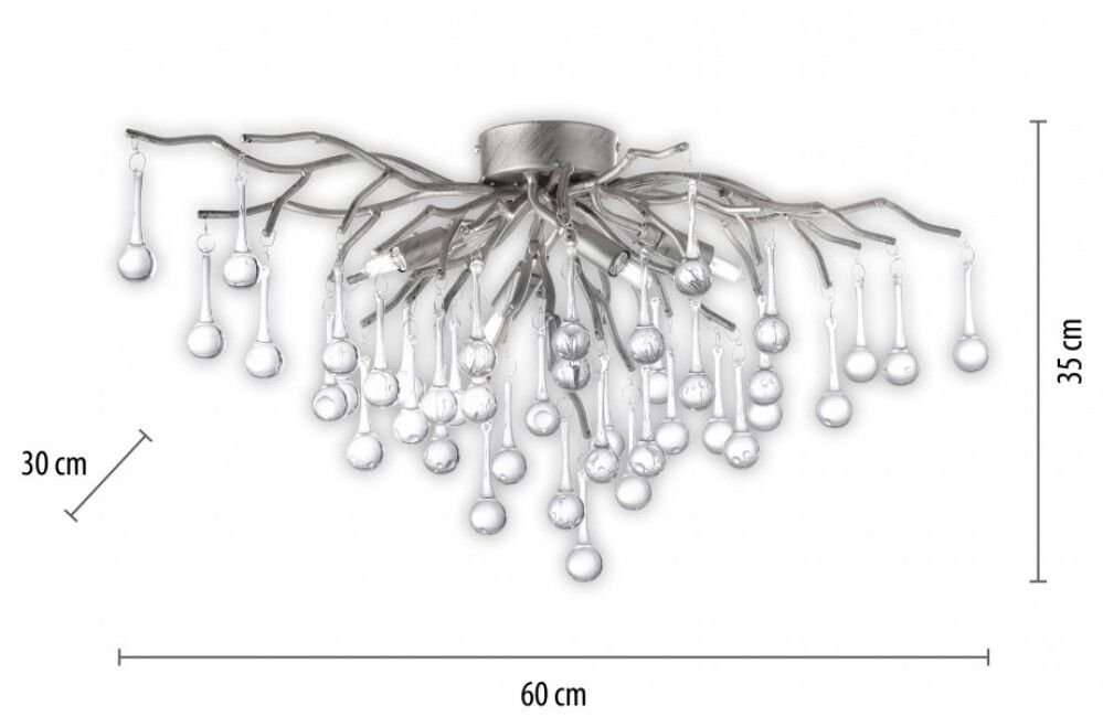 Laevalgusti Paul Neuhausi Icicle Ø 60 cm teras