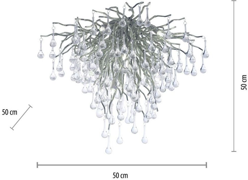 Laevalgusti Paul Neuhaus Icicle Hõbe Ø 50 cm