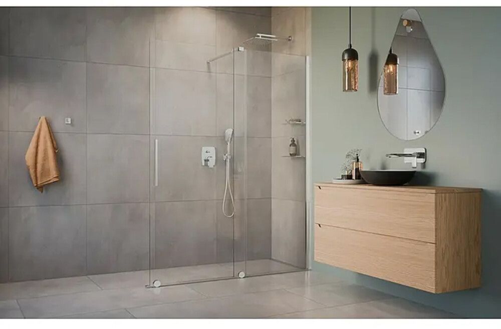 Dušisein Camargue Milano 120 x 200 cm hõbedane raam