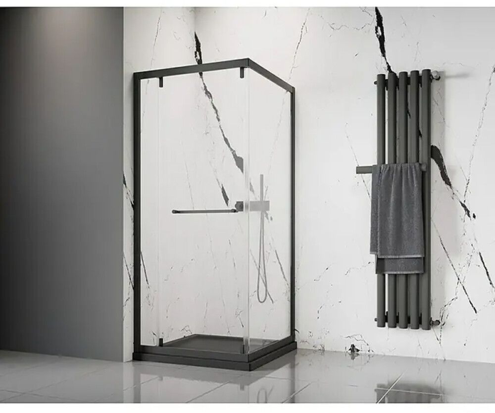 Dušinurk Camargue Verona 90 x 90 x 195 cm must