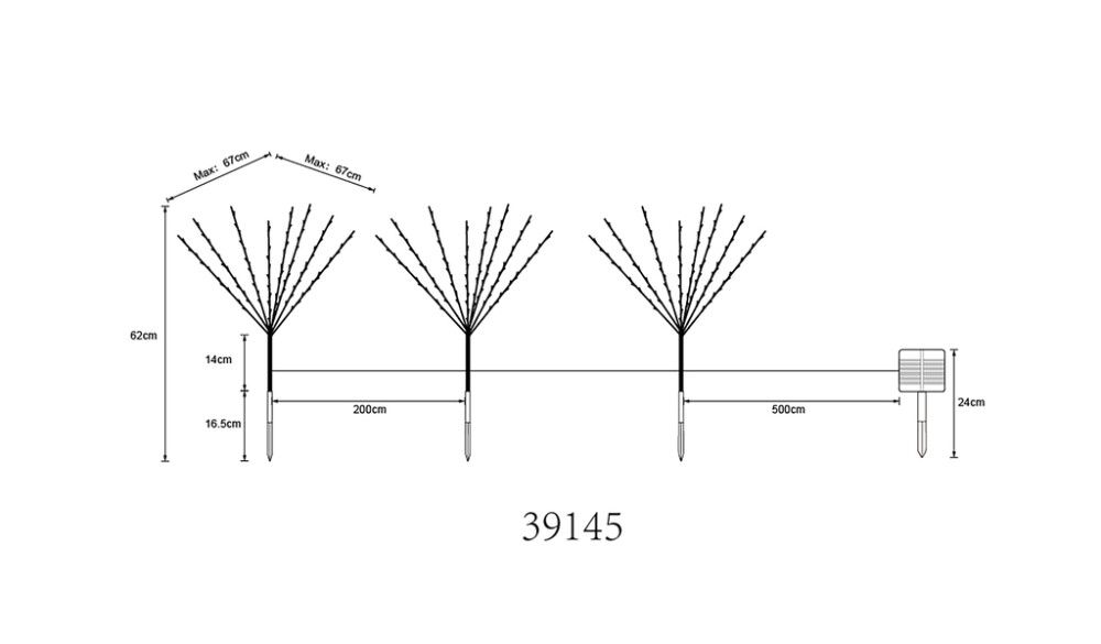 Päikesespatareiga LED-valgussari Globo 120 osaline