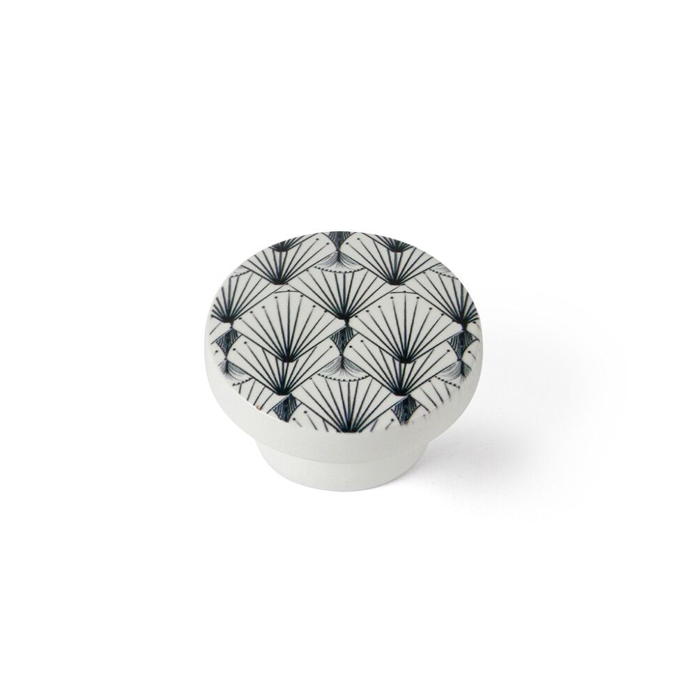 Mööblinupp REI must/valge 38 mm