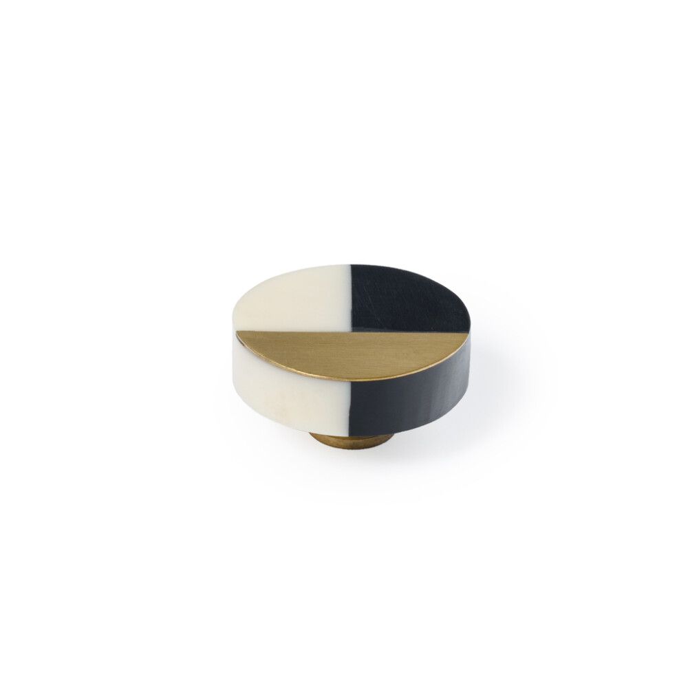 Mööblinupp REI messing/must 38 mm