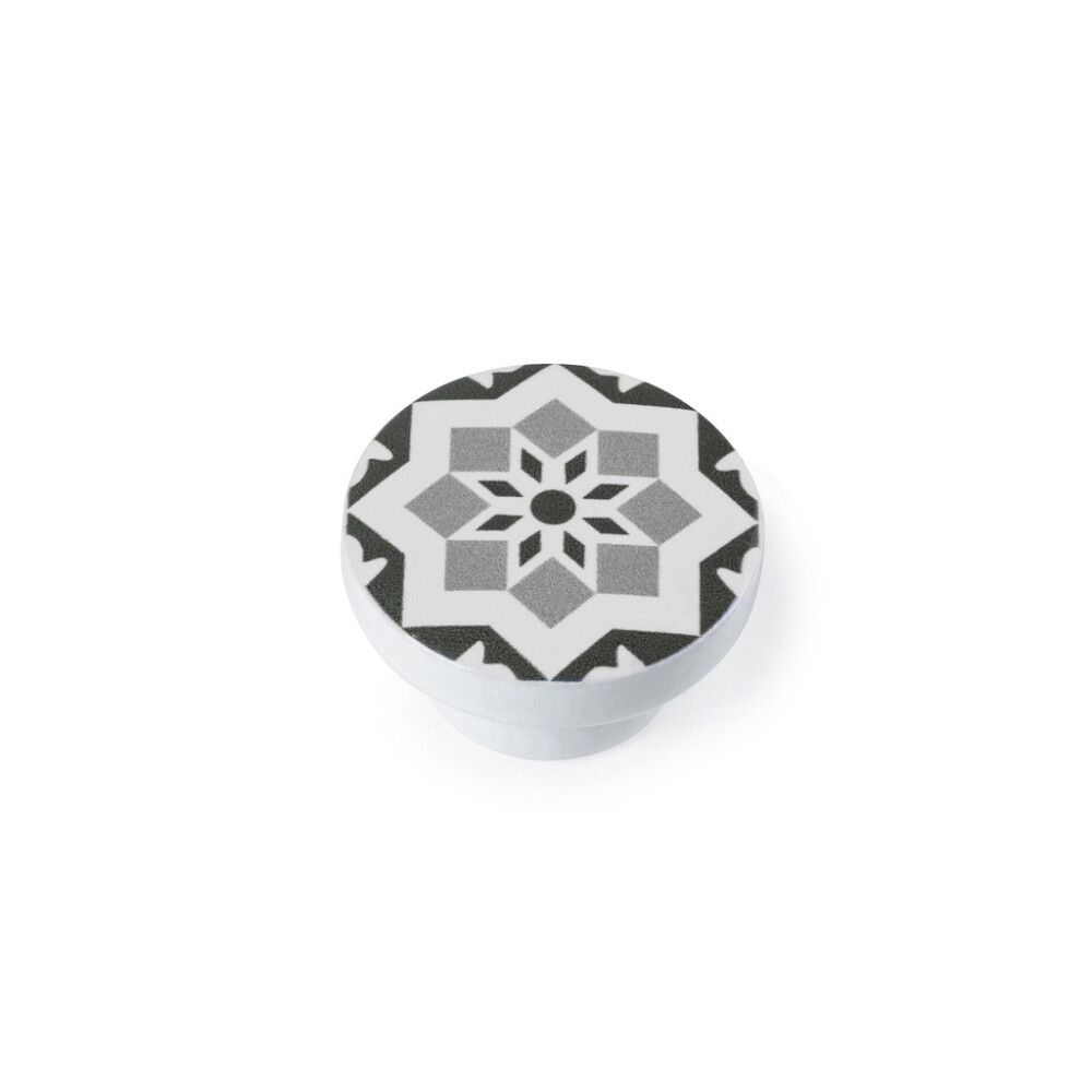 Mööblinupp REI hall/valge 32 mm