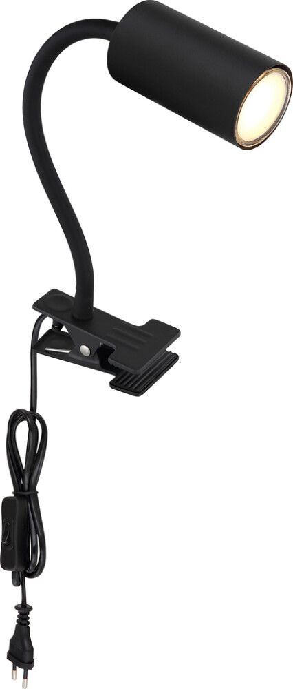 Valgusti näpitskinnitusega Globo Robby must