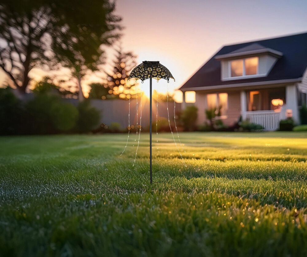 LED-solarvalgusti Globo Vihmavari