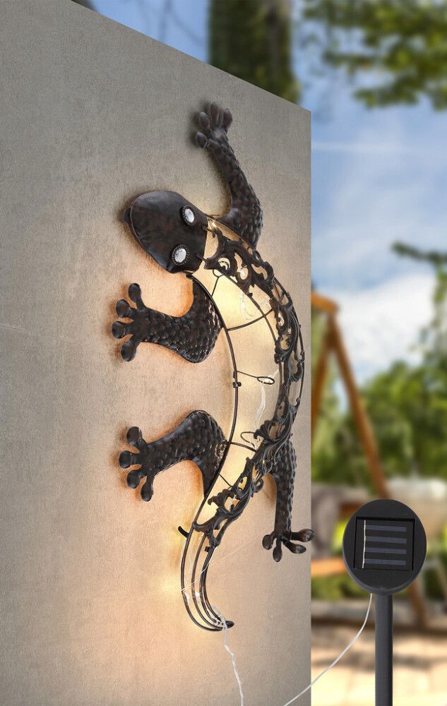 LED-solarvalgusti Globo Gekko