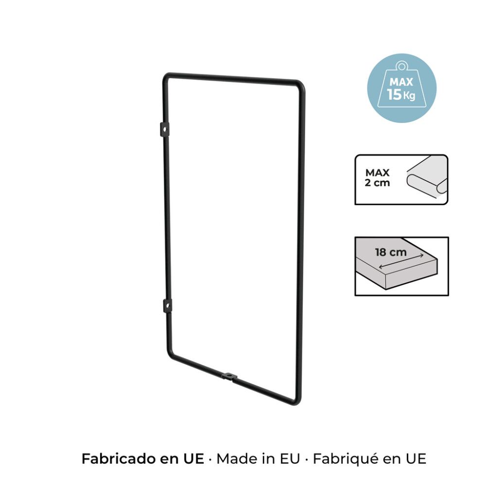 Riiulikandur REI 19 x 34 x 0,5 cm valge