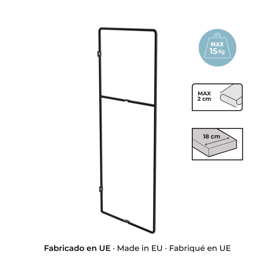 Riiulikandur REI 19 x 47 x 0,5 cm valge