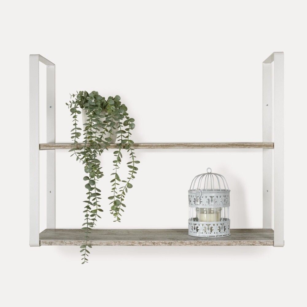 Riiulikandur REI 60,8 x 26 x 3 cm valge