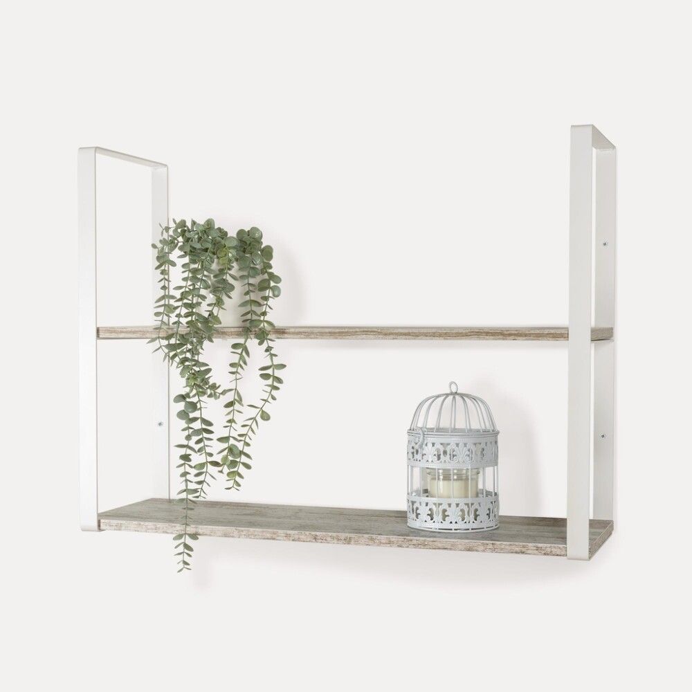 Riiulikandur REI 60,8 x 26 x 3 cm valge
