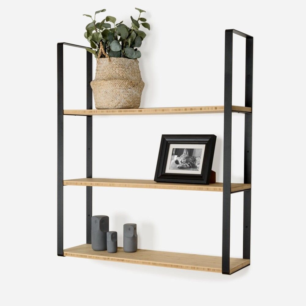 Riiulikandur REI 91 x 21 x 3 cm must