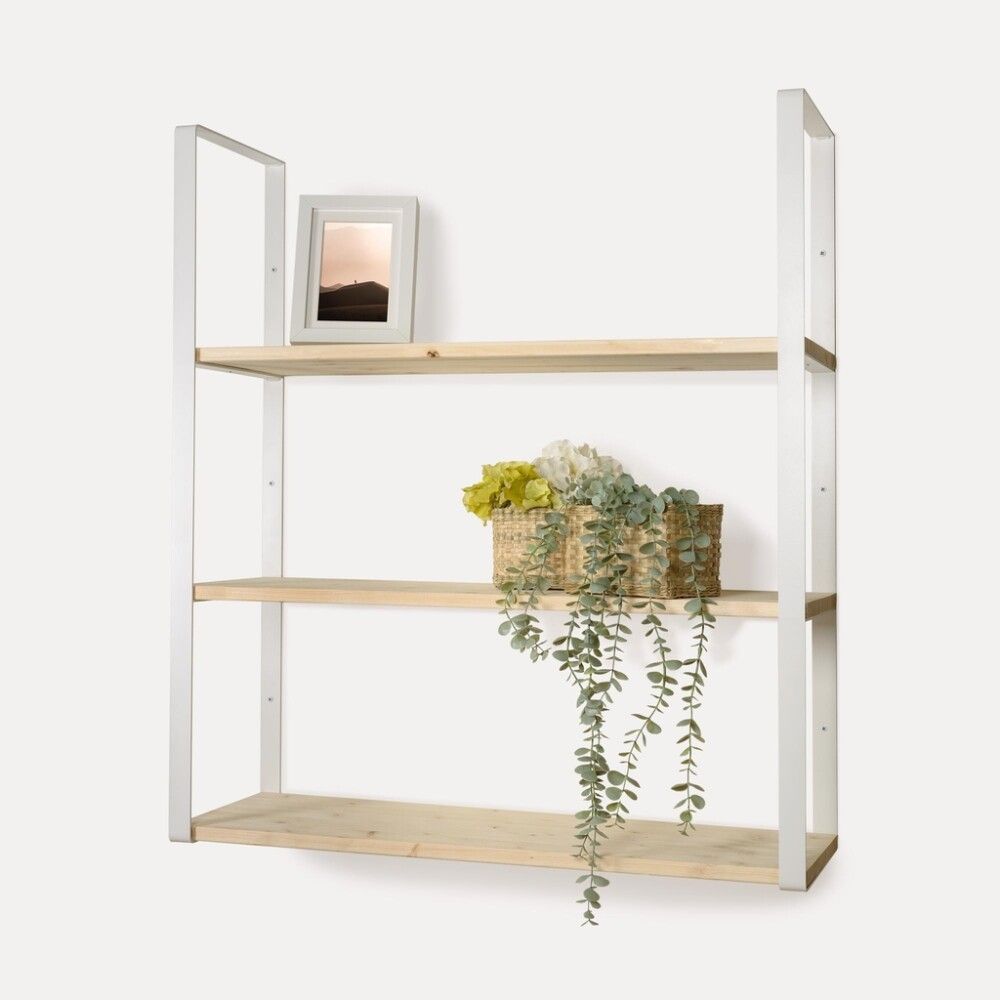 Riiulikandur REI 96 x 26 x 3 cm valge