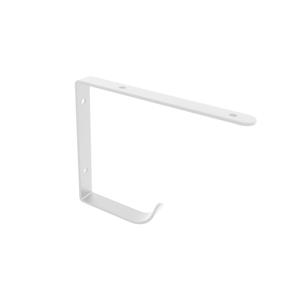 Riiulikandur REI 18 x 14,5 x 2 cm konksuga valge