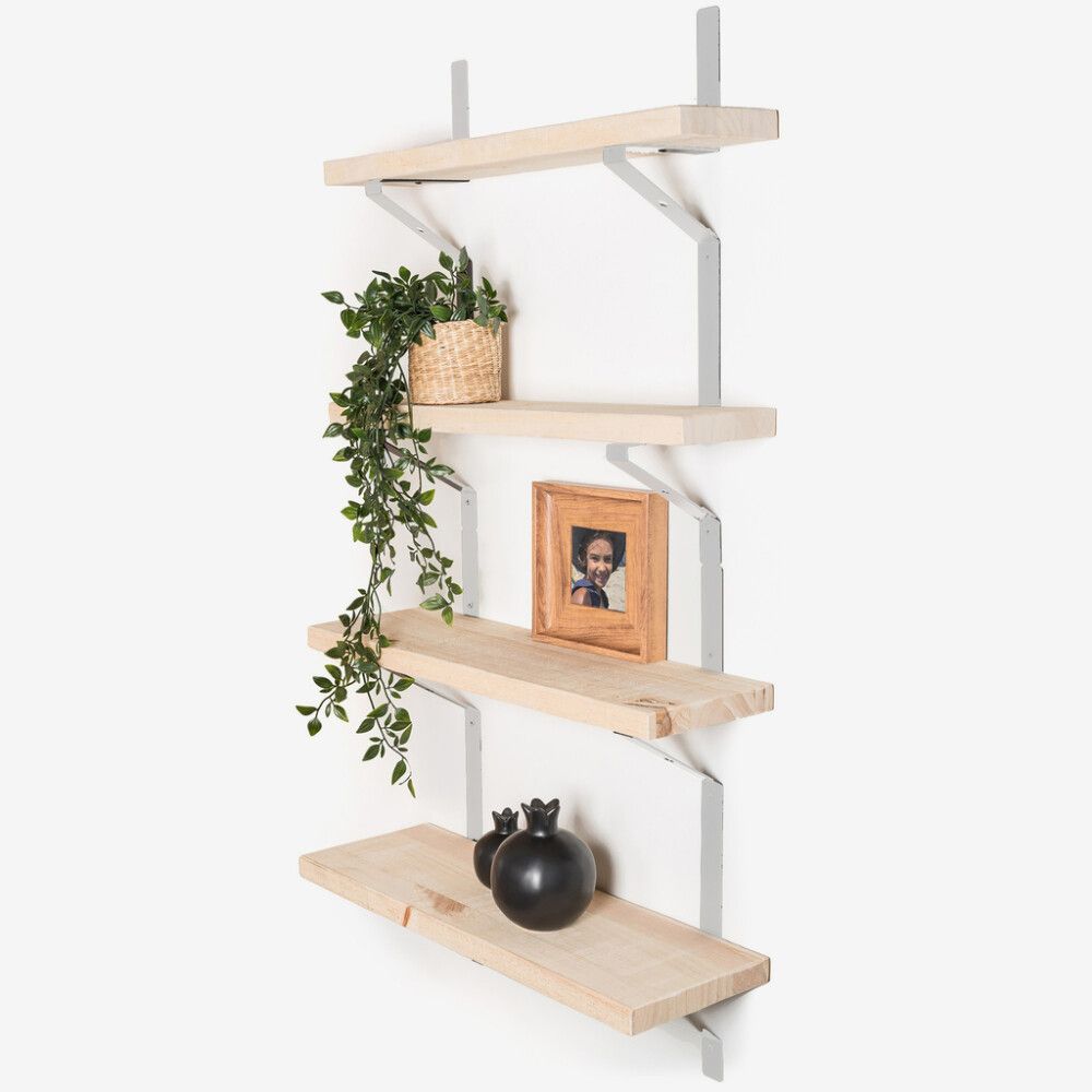 Riiulikandur REI 56 x 13 x 3 cm valge