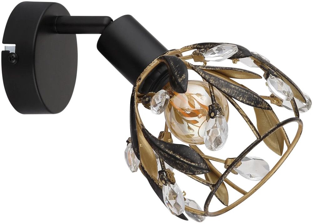 Kohtvalgusti Globo Mika must/kuldne