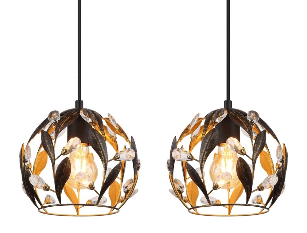 Rippvalgusti Globo Mika 3-osaline must/kuldne