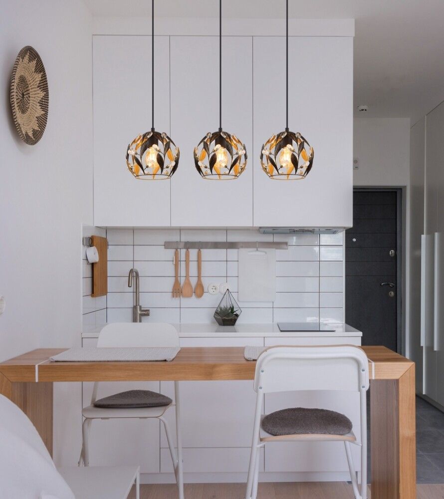 Rippvalgusti Globo Mika 3-osaline must/kuldne