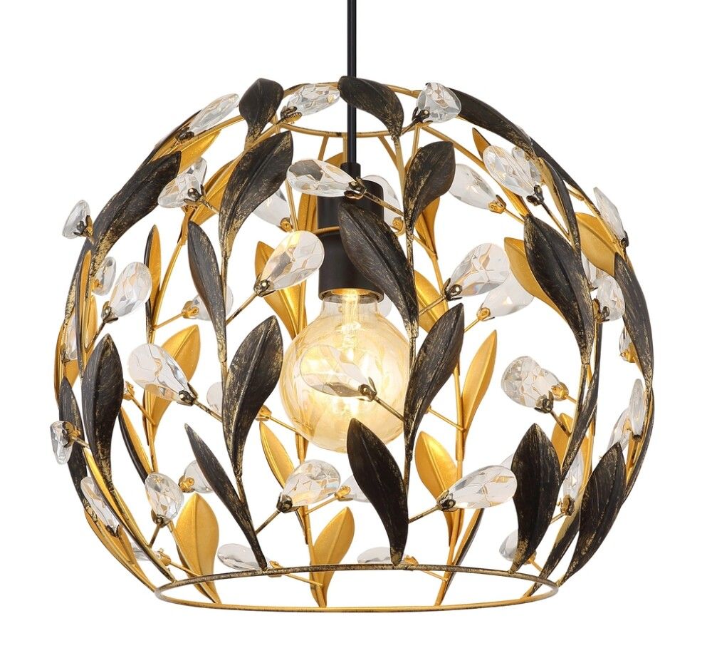 Rippvalgusti Globo Mika 150 cm must/kuldne