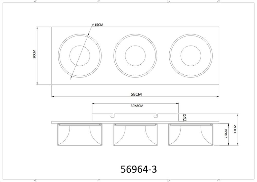 Laevalgusti Globo Raymond 62 cm
