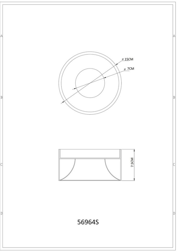 Laevalgusti Globo Raymond 15 cm mattmust