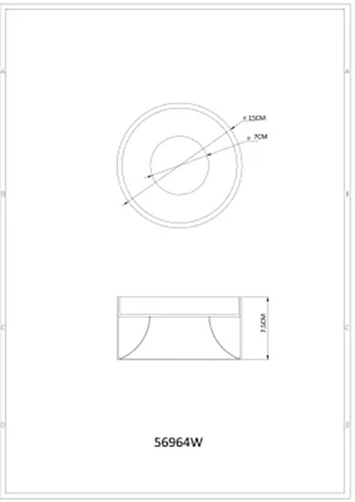 Laevalgusti Globo Raymond 15 cm mattvalge