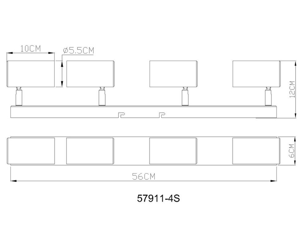 Kohtvalgusti Globo Robby 4-osaline