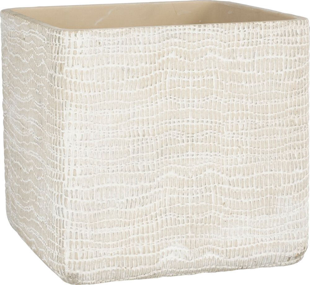 Ümbrispott Siri 21,5 x 21,5 x 20,5 cm, helehall