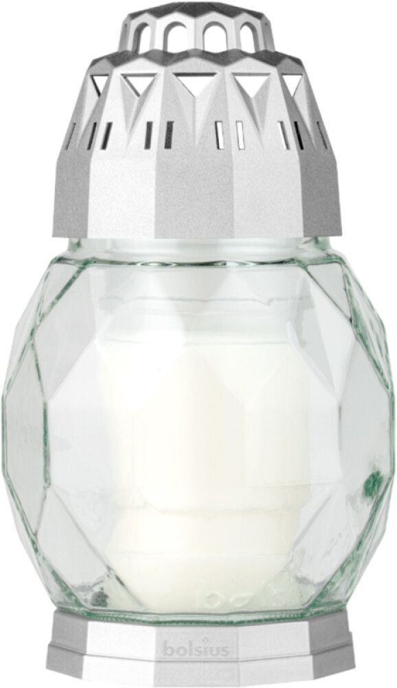 Hauaküünal klaasis Teemant 24 h, hõbedane