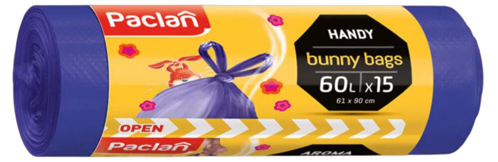 Prügikott sangadega 60 l 15 tk/pk, lõhnastatud