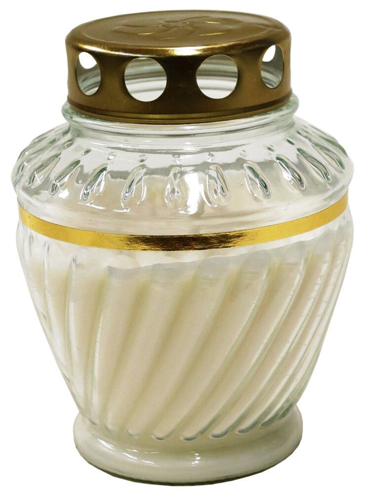 Hauaküünal klaasis 48 h, valge