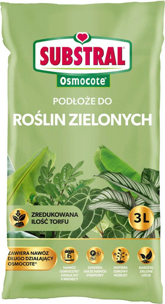 Lehtdekoratiivsete taimede muld + Osmocote® 3 l