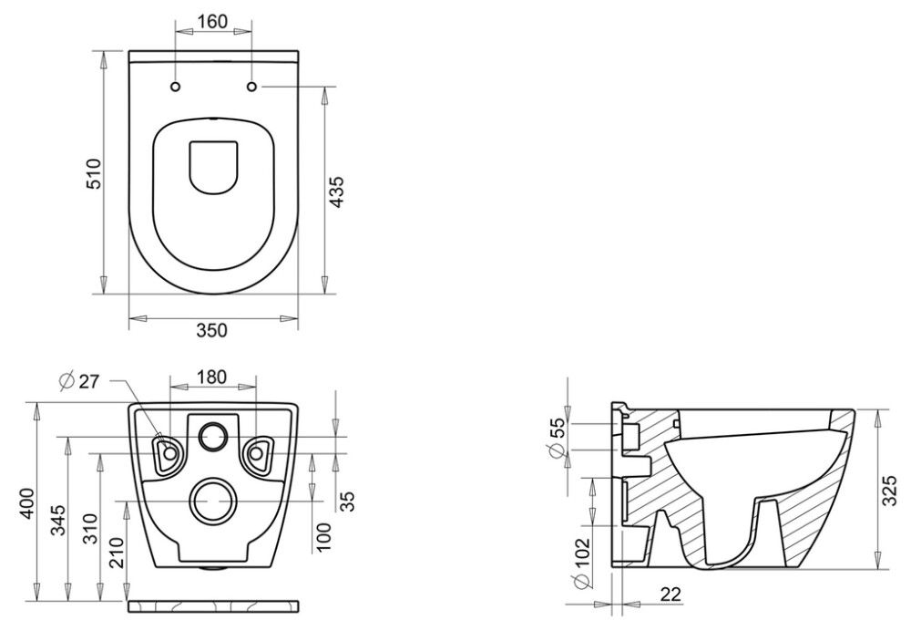 Seinapealne WC-pott Turavit Rondo Elegance