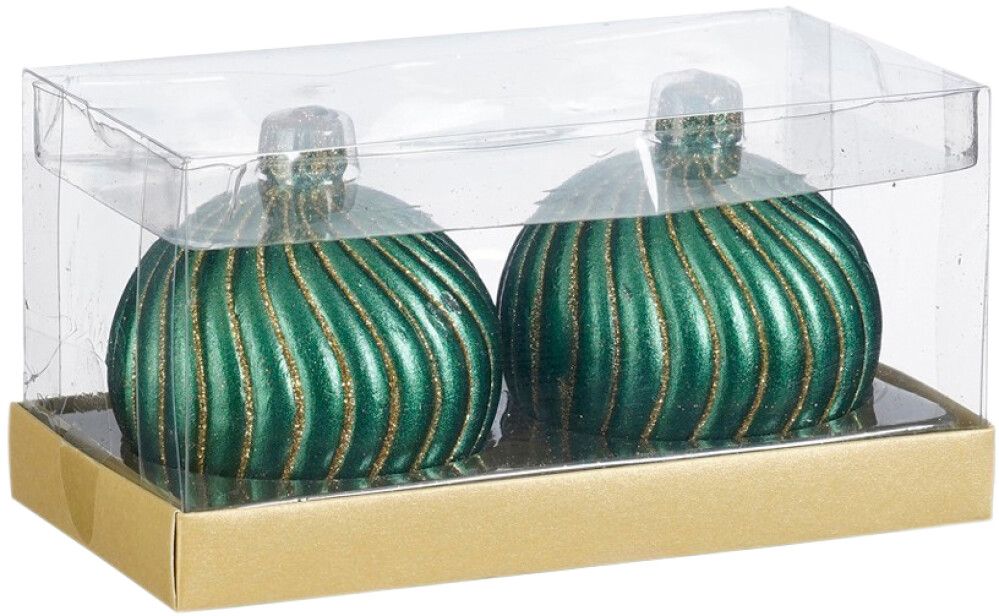 Küünal jõulukuuse ehe valik7,5 cm 2 tk/pk, punaroheline