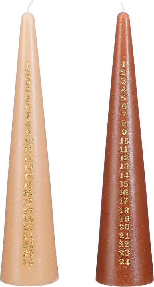 Lauaküünal jõulukalender valik 25 cm, beežikaspruun