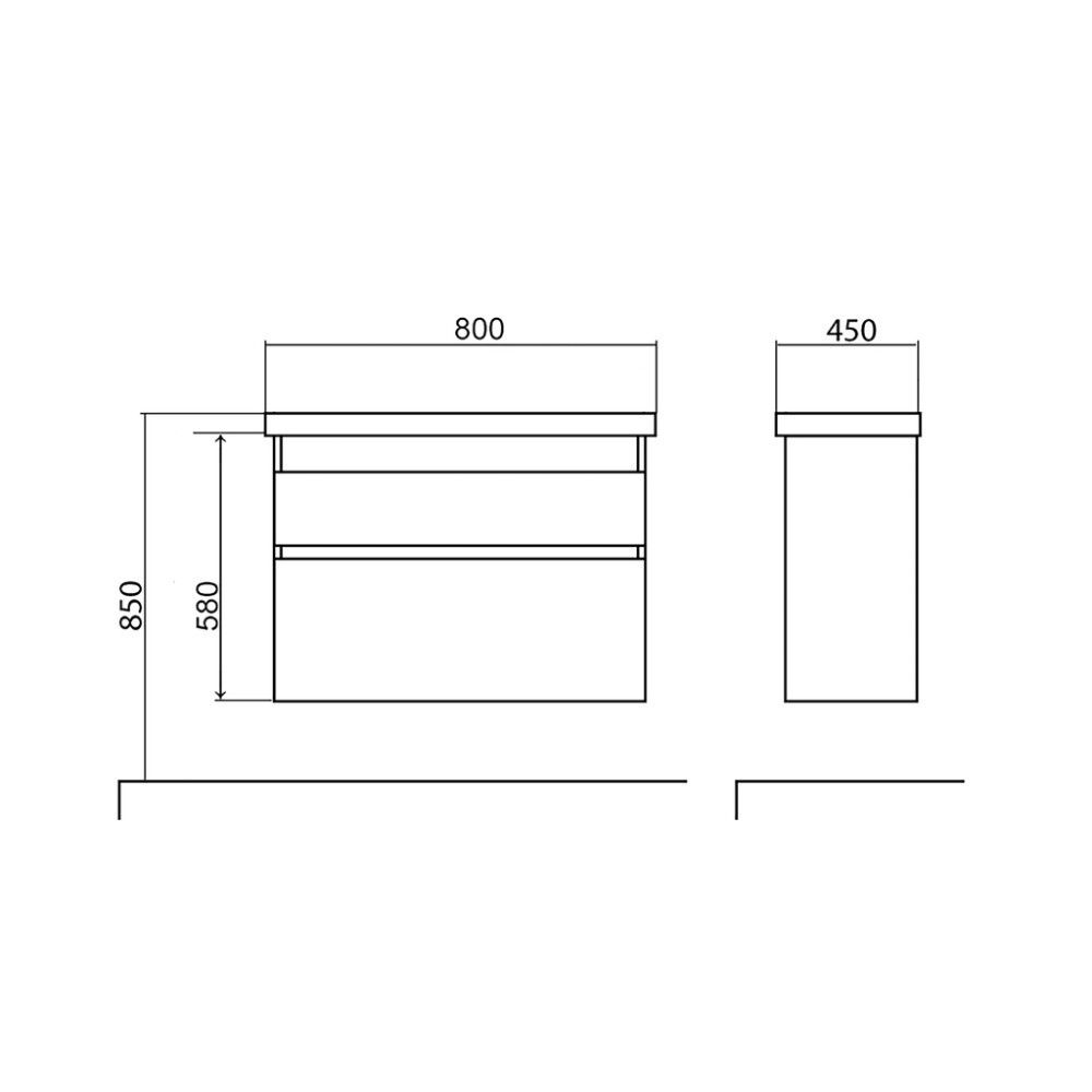 Valamukapp valamuga Aquarodos Elite 80 cm hall