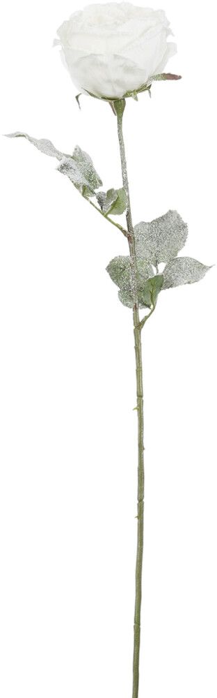Kunstlill roos 66 cm, valge
