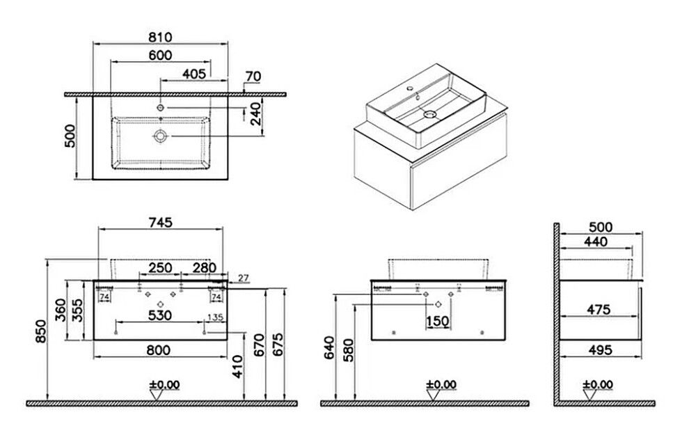 Valamukapp Vitra NUO tamm 80 cm