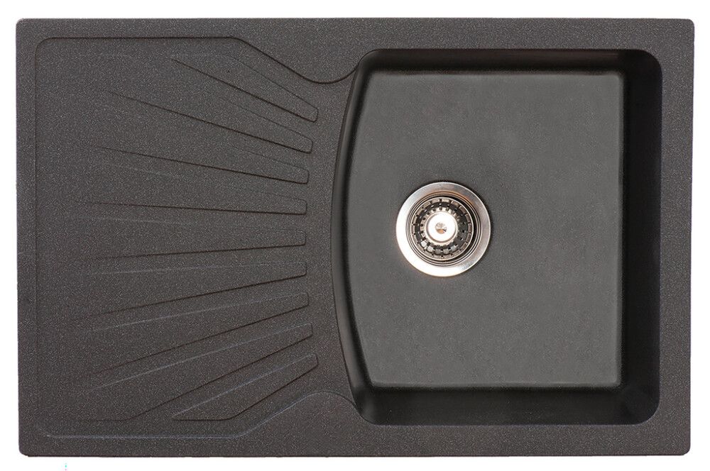 Köögivalamu Aqualine Quadro Plus 77 x 50 cm must