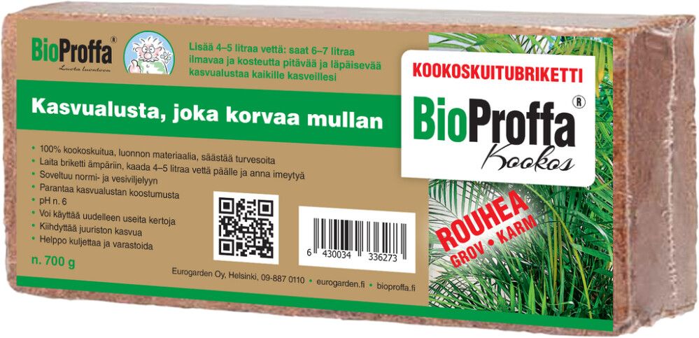 Kookoskiubrikett Bioproffa 700 gr, jämedakoeline